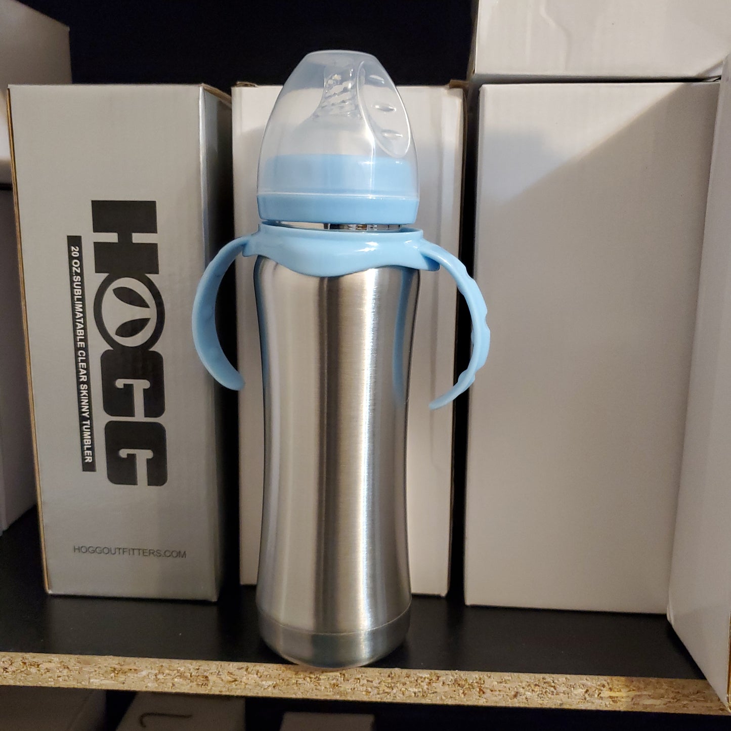 8 oz Blue Baby Bottle